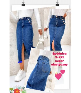 Spódnica damska jeansowa 2606N117 (S-2XL, 10)