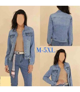 Kurtka damska jeansowa, Duże rozmiary 2606N143 (M-5XL, 6)