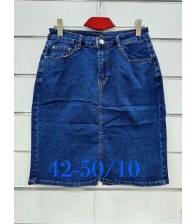 Spódnica damska jeansowa - Duże rozmiary 1007V023 (42-50, 10)