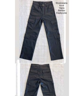 Spodnie damskie skórzane 1407V085 (XS-XL, 10)
