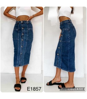 Spódnica damska jeansowa 1607V166 (XS-XL, 10)