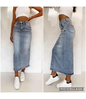 Spódnica damska jeansowa 1607V167 (XS-XL, 10)
