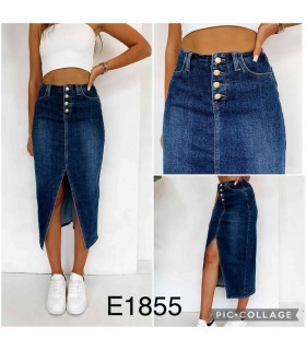 Spódnica damska jeansowa 1607V168 (XS-XL, 10)