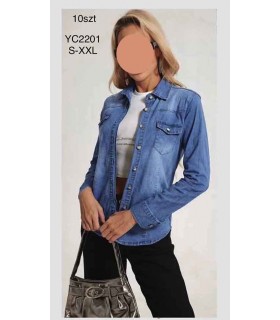 Kurtka damska jeansowa 1707V028 (S-2XL, 10)