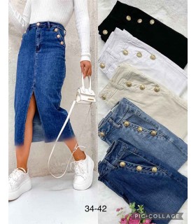 Spódnica damska jeansowa 1707V122 (34-42, 10)