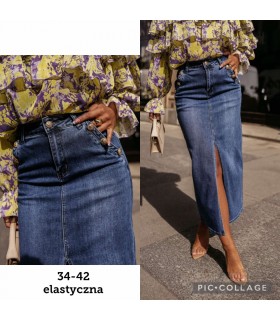 Spódnica damska jeansowa 2007N205 (34-42, 10)