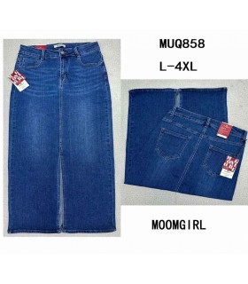 Spódnica damska jeansowa - Duże rozmiary 2307V016 (L-4XL, 10)