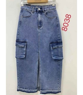 Spódnica damska jeansowa 2307V130 (XS-XL, 12)