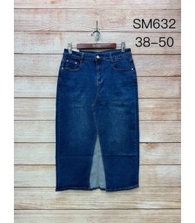 Spódnica damska jeansowa - Duże rozmiary 2607V018 (38-50, 10)